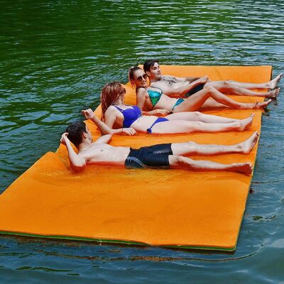 Orange Foam Swim Mat Closed Cell XPE Foam Floating Oasis Lake Pad