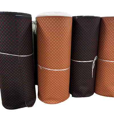 Quilted Embroidery PVC Leather For Car Seat Cover And Furniture