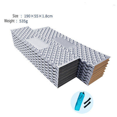 Oversized Reflective Thermal Backing Egg Crate Camping Pad with 1.8cm Thickness for Winter Camping