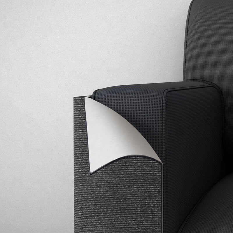 Black Cat Scratching Carpet Self Adhesive For Wooden Cat Trees Protection