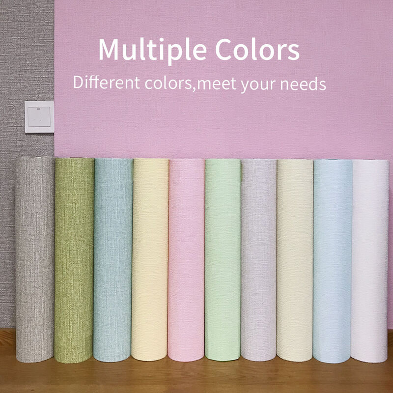 Anti Bacterial Self Adhesive Foam Wallpaper Roll Soundproof For Indoor Wall Decoration